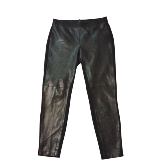 Eileen Fisher Leather Front Leggings Women's Size Small - Picture 2 of 8